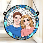 Custom Name Couple Love Gifts - Personalized Suncatcher Ornament