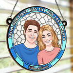 Custom Name Couple Love Gifts - Personalized Suncatcher Ornament