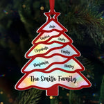 Family Brings Warmth To Christmas - Family Personalized Custom Hologram Ornament - Christmas Gift For Family Members