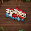The Essence Of Christmas Lies In Family - Family Personalized Custom Leather Ornament - Christmas Gift For Family Members