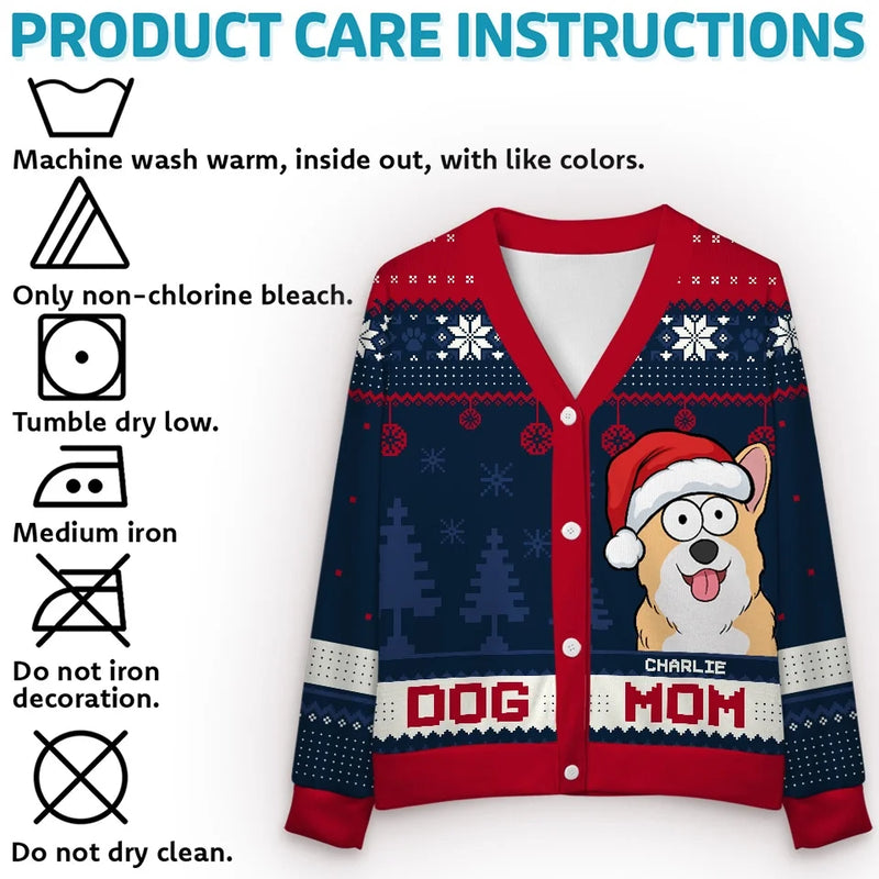 Hoping Your Christmas Is Truly Paw-Some - Dog & Cat Personalized Custom Ugly Christmas Cardigan - Christmas Gift For Pet Owners, Pet Lovers