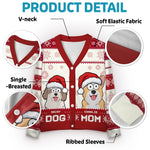 Wishing You A Furry Merry Christmas - Dog & Cat Personalized Custom Ugly Christmas Cardigan - Christmas Gift For Pet Owners, Pet Lovers