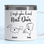 Good Friends And Good Drinks Make Life Better - Bestie Personalized Custom 14oz Stainless Steel Tumbler With Handle - Gift For Best Friends, BFF, Sisters