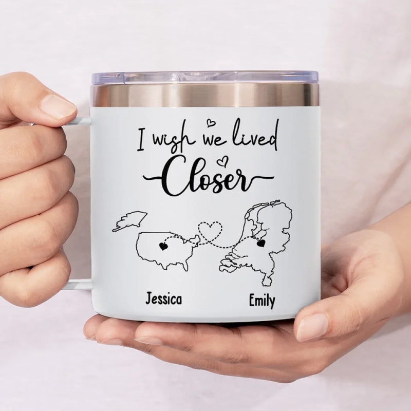 Good Friends And Good Drinks Make Life Better - Bestie Personalized Custom 14oz Stainless Steel Tumbler With Handle - Gift For Best Friends, BFF, Sisters