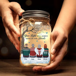 Wherever You Are, You Will Always Be In My Heart - Memorial Personalized Custom Mason Jar Light - Sympathy Gift, Christmas Gift For Family Members