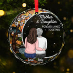 Custom Name Mother Daughter Christmas Gifts - Personalized Glass Ornament