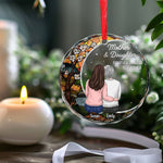 Custom Name Mother Daughter Christmas Gifts - Personalized Glass Ornament