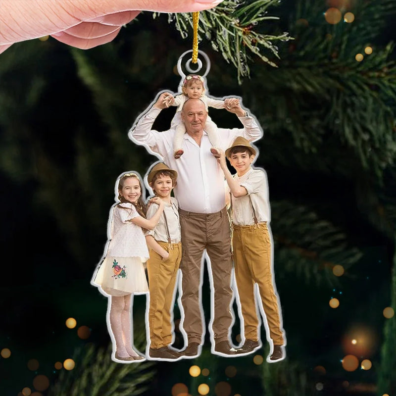 Custom Photo Love You Almost As Much As I Love Christmas Cookies - Family Personalized Custom Ornament - Acrylic Custom Shaped - Christmas Gift For Grandma, Grandpa