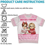 Nothing Could Ever Replace My Best Friend - Bestie Personalized Custom All Over Print Adult Short Sleeve Sweater - Christmas Gift For Best Friends, BFF, Sisters