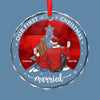 The Holly To My Jolly - Couple Personalized Custom Circle Glass Ornament - Christmas Gift For Husband Wife, Anniversary, First Christmas