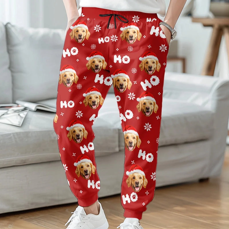 Custom Photo Furry Friends Make Christmas Bright - Dog & Cat Personalized Custom Unisex Sweatpants - Christmas Gift For Pet Owners, Pet Lovers