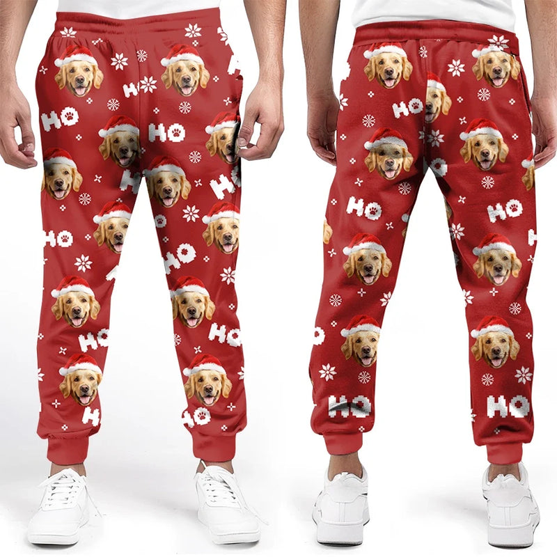 Custom Photo Furry Friends Make Christmas Bright - Dog & Cat Personalized Custom Unisex Sweatpants - Christmas Gift For Pet Owners, Pet Lovers