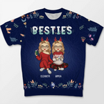 Custom Name Sisters Gifts for Women - Personalized Adult Short Sleeve Sweater