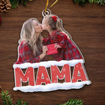 Custom Photo Mom And Daughter Make The Best Christmas Team - Family Personalized Custom Ornament - Acrylic Custom Shaped - Christmas Gift For Mom, Daughter