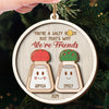 Our Friendship Is A Beautiful Story That Keeps Growing - Bestie Personalized Custom Shaped 2 Layered Wood Christmas Ornament - Christmas Gift For Best Friends, BFF, Sisters