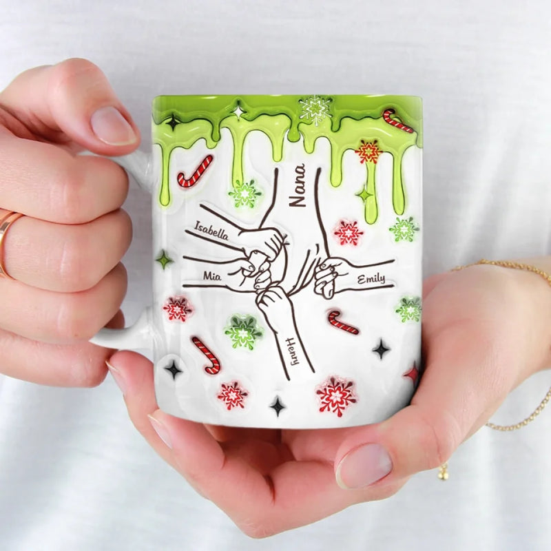 Who Needs Santa When I've Got Grandma - Family Personalized Custom 3D Inflated Effect Printed Mug - Christmas Gift For Gift For Mom, Grandma