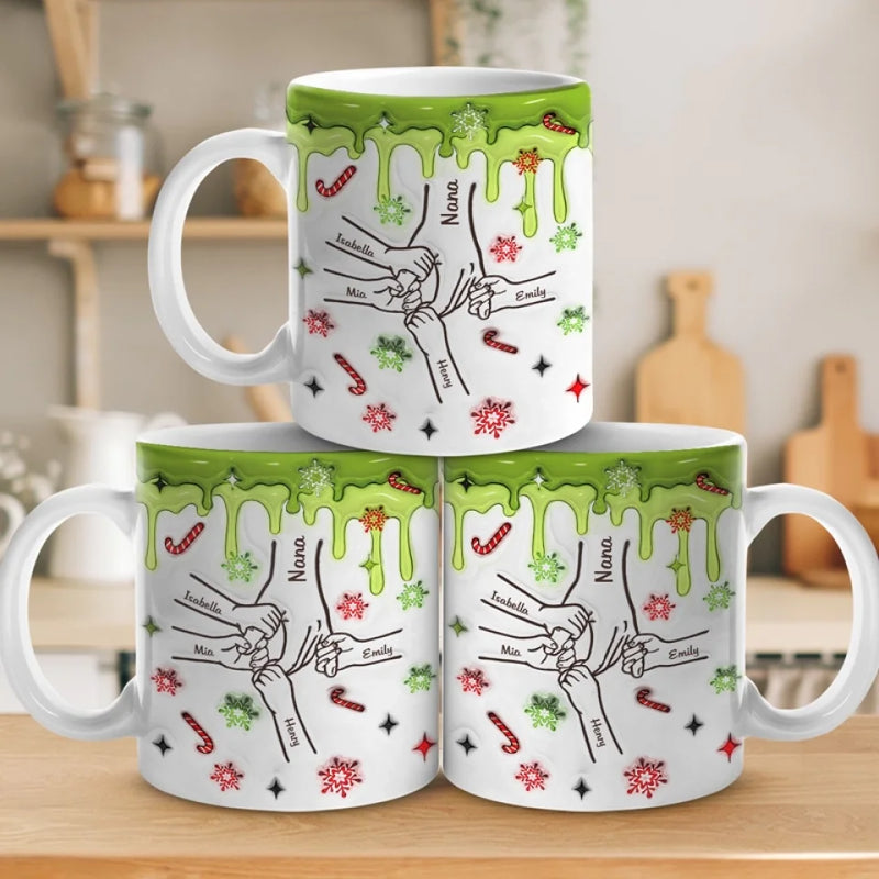 Who Needs Santa When I've Got Grandma - Family Personalized Custom 3D Inflated Effect Printed Mug - Christmas Gift For Gift For Mom, Grandma