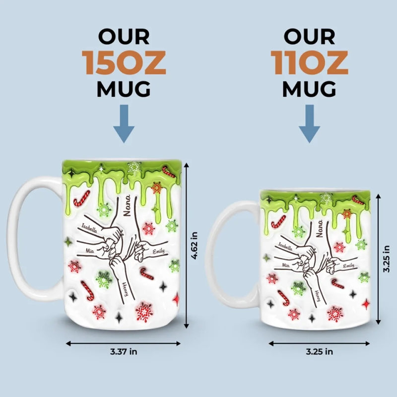 Who Needs Santa When I've Got Grandma - Family Personalized Custom 3D Inflated Effect Printed Mug - Christmas Gift For Gift For Mom, Grandma