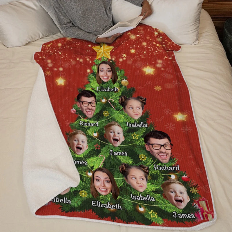 Custom Photo Welcome To The Jingle Party Hop - Family Personalized Custom Blanket - Christmas Gift For Family Members