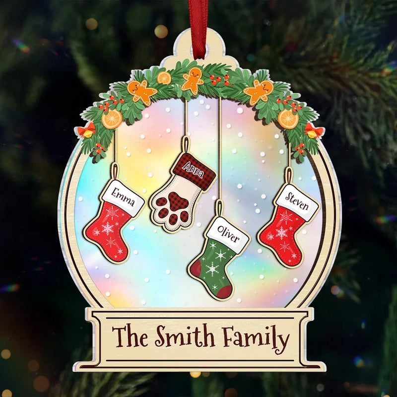 Family Is The Greatest Christmas Gift Of All - Family Personalized Custom Hologram Ornament - Christmas Gift For Family Members
