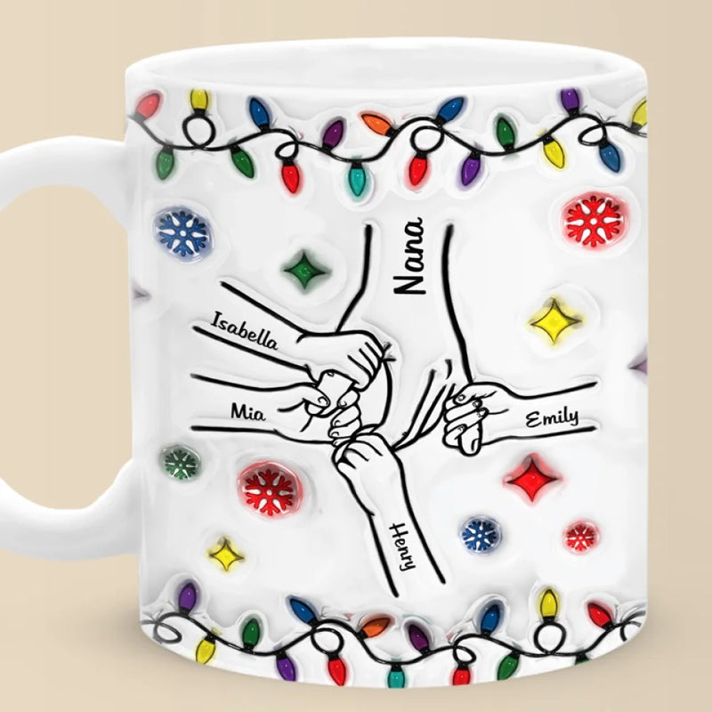 Christmas Is The Day That Holds All Time Together - Family Personalized Custom 3D Inflated Effect Printed Mug - Christmas Gift For Gift For Mom, Grandma