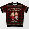 There Is No Greater Gift Than Friendship - Bestie Personalized Custom All Over Print Adult Short Sleeve Sweater - Christmas Gift For Best Friends, BFF, Sisters