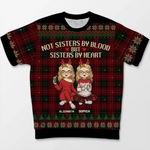 There Is No Greater Gift Than Friendship - Bestie Personalized Custom All Over Print Adult Short Sleeve Sweater - Christmas Gift For Best Friends, BFF, Sisters
