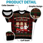 There Is No Greater Gift Than Friendship - Bestie Personalized Custom All Over Print Adult Short Sleeve Sweater - Christmas Gift For Best Friends, BFF, Sisters