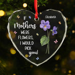 Grandmother Opens Up A New World Of Change - Family Personalized Custom Heart Glass Ornament - Christmas Gift For Mom, Grandma