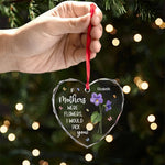 Grandmother Opens Up A New World Of Change - Family Personalized Custom Heart Glass Ornament - Christmas Gift For Mom, Grandma