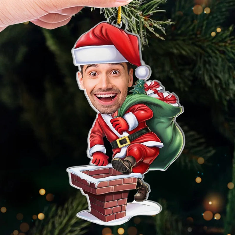 Custom Photo Christmas Eve Is Family Night - Family Personalized Custom Ornament - Acrylic Custom Shaped - Christmas Gift For Family Members