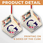 Custom Photo Your First Christmas Is Our Most Precious Gift - Family Personalized Custom Wooden Cube Ornament - Christmas Gift For Baby Kids, Newborn Baby