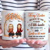 Thank You For Being My Unbiological Sister - Besties Personalized Custom Mug - Autumn Fall Gift For Best Friends, BFF, Sisters
