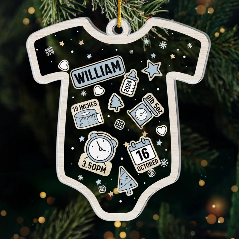 First Christmas Snuggles, First Christmas Giggles! - Family Personalized Custom Ornament - Acrylic Custom Shaped - Christmas Gift For Baby Kids, Newborn Baby