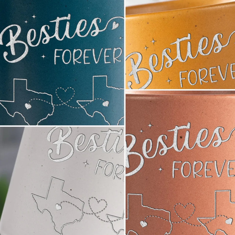 No Distance Can Weaken Our Bond - Bestie Personalized Custom Pottery Mug - Gift For Best Friends, BFF, Sisters