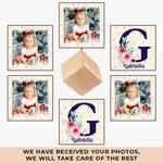 Custom Photo Your First Christmas Is Our Most Precious Gift - Family Personalized Custom Wooden Cube Ornament - Christmas Gift For Baby Kids, Newborn Baby