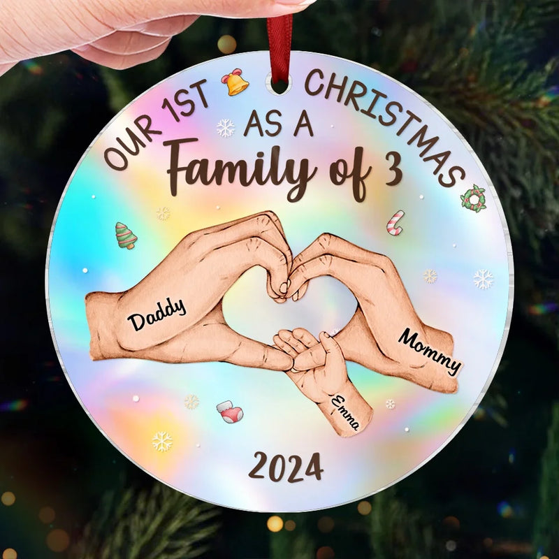 The Most Important Thing In The World Is Family And Love - Family Personalized Custom Hologram Ornament - Christmas Gift For Family Members