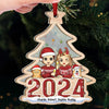 Together, We Make The Season Bright - Dog & Cat  Personalized Custom Wood & Acrylic Ornament - Christmas Gift For Husband Wife, Pet Owners, Pet Lovers