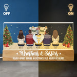 Custom Name Christmas Gifts for Brothers and Sisters - Personalized Acrylic Letters Night Light