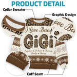 Sweater Weather Is Better Together - Family Personalized Custom Ugly Sweatshirt - Unisex Wool Jumper - Christmas Gift For Grandma