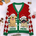 Paws To Enjoy The Season - Dog & Cat Personalized Custom Ugly Christmas Cardigan - Christmas Gift For Pet Owners, Pet Lovers