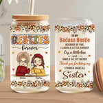 Custom Name Bestie Sister Gifts for Women - Personalized Glass Cup