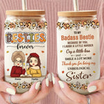 Custom Name Bestie Sister Gifts for Women - Personalized Glass Cup