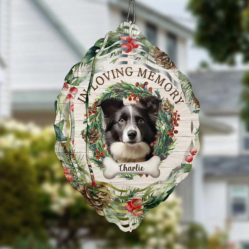 Custom Photo May The Winds Of Heaven Blow Softly - Memorial Personalized Custom Wind Spinner - Sympathy Gift, Christmas Gift For Pet Owners, Pet Lovers