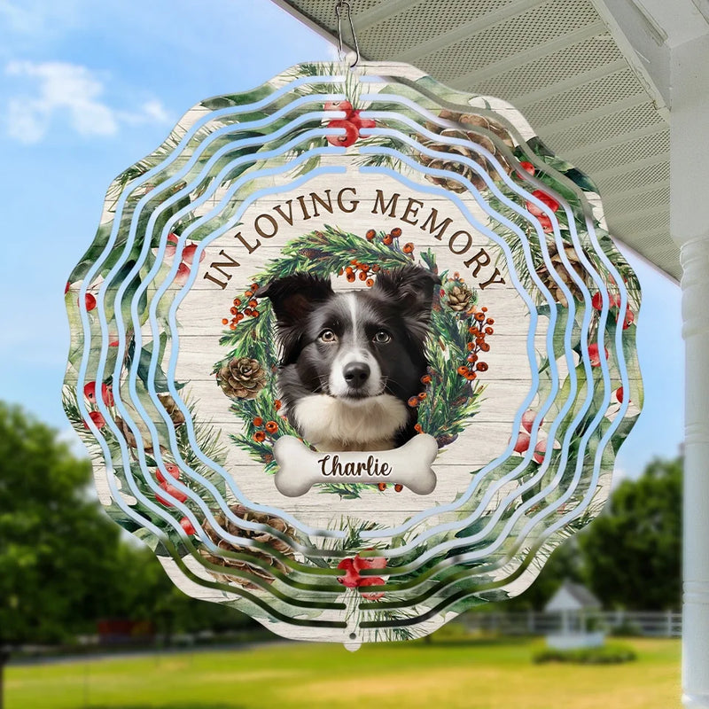 Custom Photo May The Winds Of Heaven Blow Softly - Memorial Personalized Custom Wind Spinner - Sympathy Gift, Christmas Gift For Pet Owners, Pet Lovers