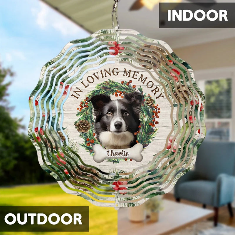Custom Photo May The Winds Of Heaven Blow Softly - Memorial Personalized Custom Wind Spinner - Sympathy Gift, Christmas Gift For Pet Owners, Pet Lovers