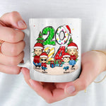 Christmas Joy Begins With Family - Family Personalized Custom Mug - Christmas Gift For Family Members