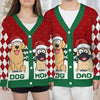 Paws To Enjoy The Season - Dog & Cat Personalized Custom Ugly Christmas Cardigan - Christmas Gift For Pet Owners, Pet Lovers