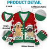 Paws To Enjoy The Season - Dog & Cat Personalized Custom Ugly Christmas Cardigan - Christmas Gift For Pet Owners, Pet Lovers