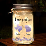 Custom Name Long Distance Gifts - Personalized Mason Jar Light